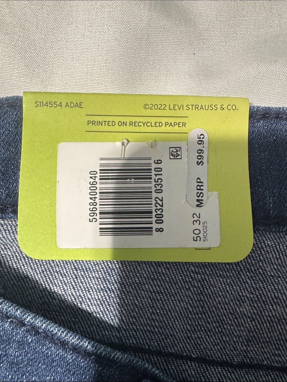 Levi’s 502 Taper Jeans 50x32 (Hemmed to 29”) Levi’s Flex Stretch Dark Wash - Picture 4 of 10